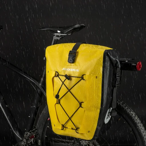 Rockbros 30140022005 vízálló kerékpáros táska 25-32L - sárga - 2