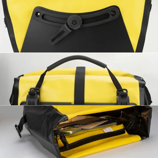 Rockbros 30140022005 vízálló kerékpáros táska 25-32L - sárga - 6