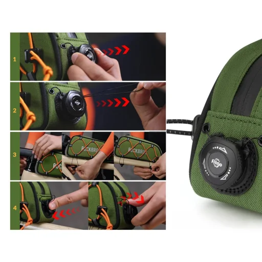 Rockbros 30120045001 ROAD TO SKY biciklis táska felső vázcsőre, vízálló, 0.7L - zöld - 2