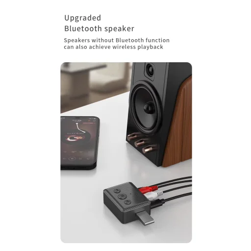 Bluetooth 5.4 R21 vezeték nélküli audió vevő, AUX csatlakozóval, autós és TV-s zenelejátszáshoz, RCA - 10
