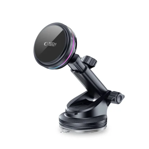Tech-Protect V9 Arcticboost Magnetic Magsafe Műszerfal & Szellőző Autós Tartó Vezeték Nélküli Töltő 25W Qi2.2 Fekete - 3