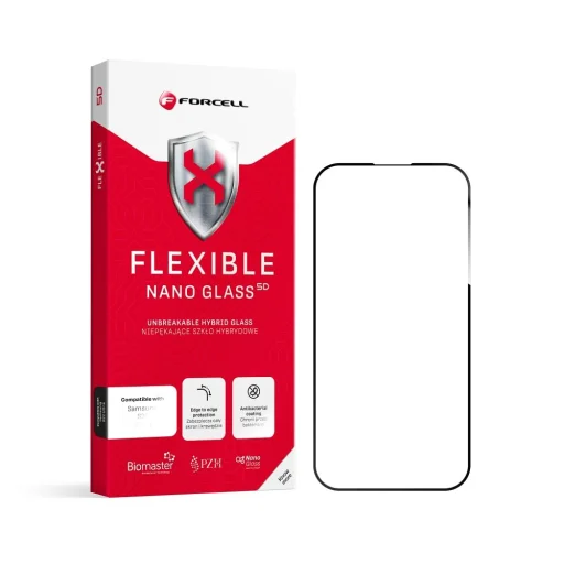 Samsung Galaxy A57 5G Forcell Flexible 5D fekete üvegfólia - 3