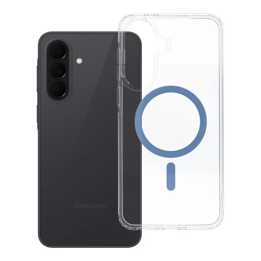 Samsung Galaxy A37 puzdro Drop Glue Farebný prstenec Mag Cover kompatibilné s MagSafe svetlomodré - 4