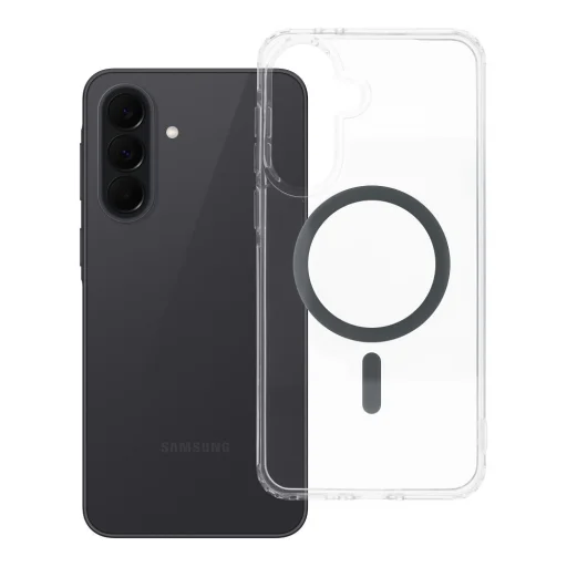 Samsung Galaxy A37 Drop Glue puzdro s farebným prsteňom kompatibilné s MagSafe sivé - 4