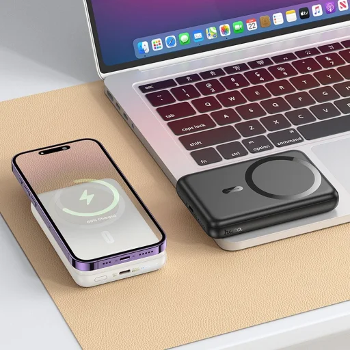 Hoco 10000 mAh Powerbank MagSafe kompatibilis QC PD 2A 20W fekete - 4