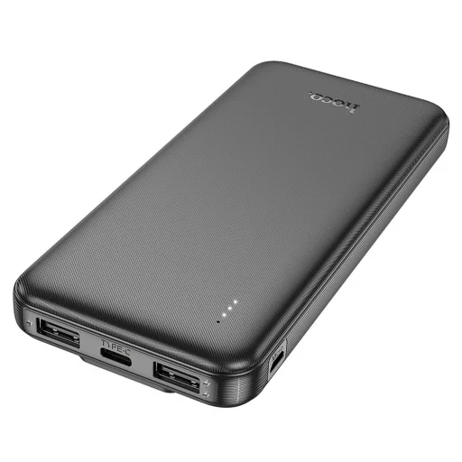 Hoco Powerbank 10000 mAh 2A beépített kábelekkel USB C + Lightning J118 fekete - 2
