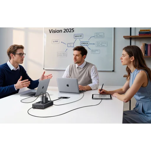 UGREEN S622 elosztó, 20W, 6xAC, 3xUSB, USB-C, 1,5m kábel - 8