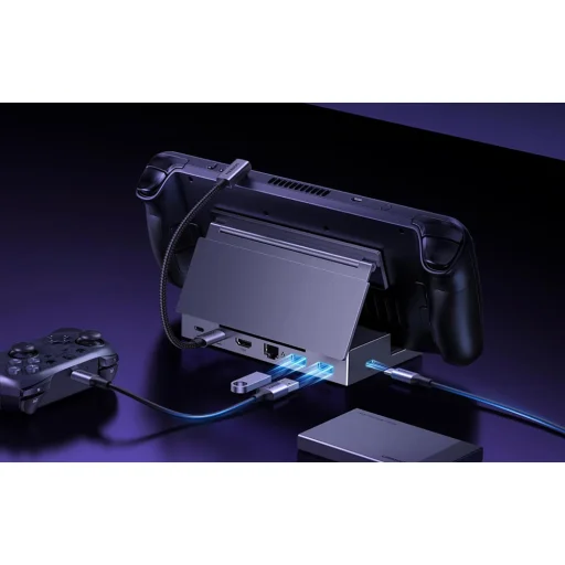 UGREEN CM800 6 az 1-ben dokkolóállomás, USB-C, HDMI, USB, RJ45 - 8