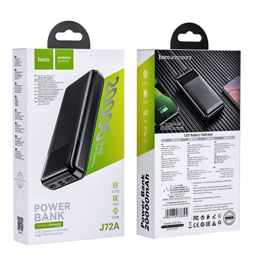Hoco 20000 mAh 2A J72A fekete Powerbank - 5