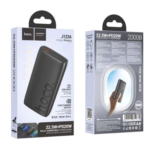 Powerbanka Hoco 20000 mAh QC PD 3A 22,5W J122A čierna - 9