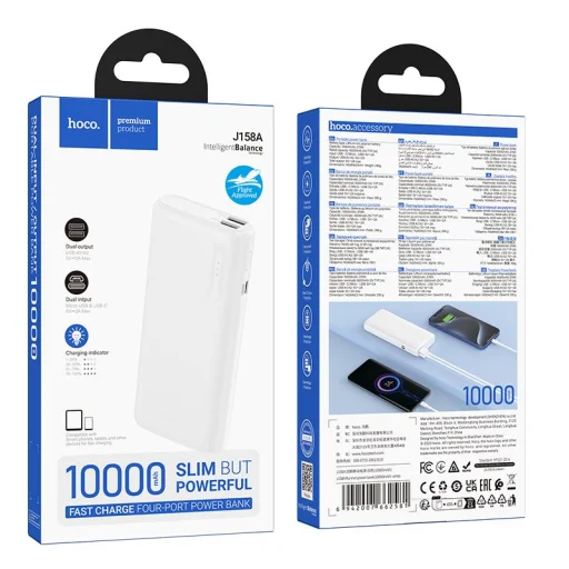 Hoco Powerbank 10000 mAh 2A J158A fehér - 6