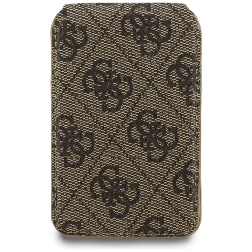 Guess PU 4G Mirror MagSafe držiak na karty a stojan hnedý - 5