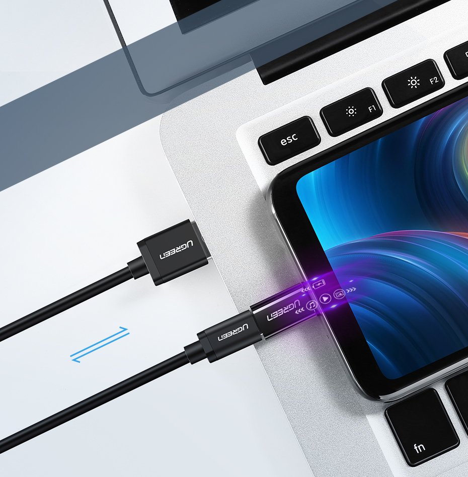 Ugreen micro-USB / USB-C Type-C átalakító adapter fekete-11