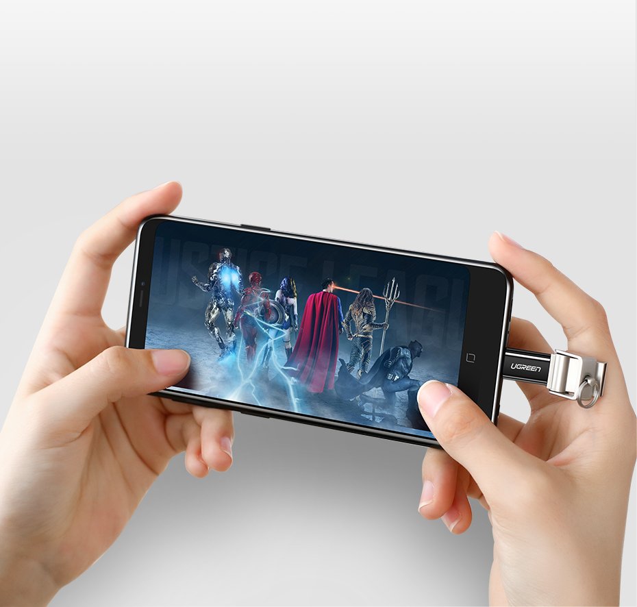 Ugreen micro-USB / USB-C Type-C átalakító adapter fekete-10