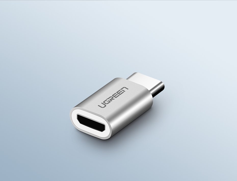 Ugreen micro-USB / USB-C Type-C átalakító adapter fekete-5