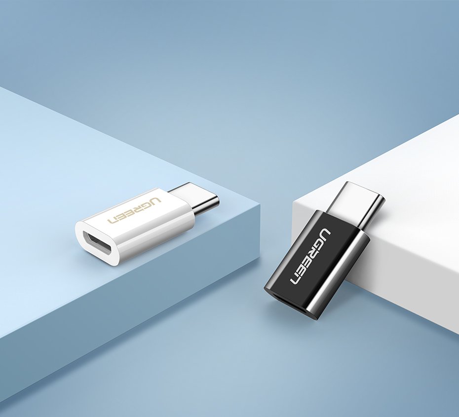 Ugreen micro-USB / USB-C Type-C átalakító adapter fekete-4
