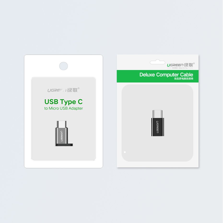 Ugreen micro-USB / USB-C Type-C átalakító adapter fekete-15