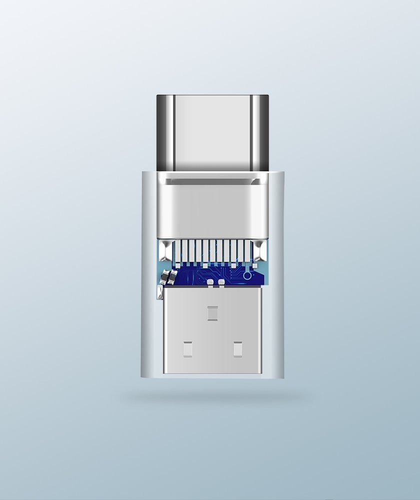 Ugreen micro-USB / USB-C Type-C átalakító adapter fekete-6
