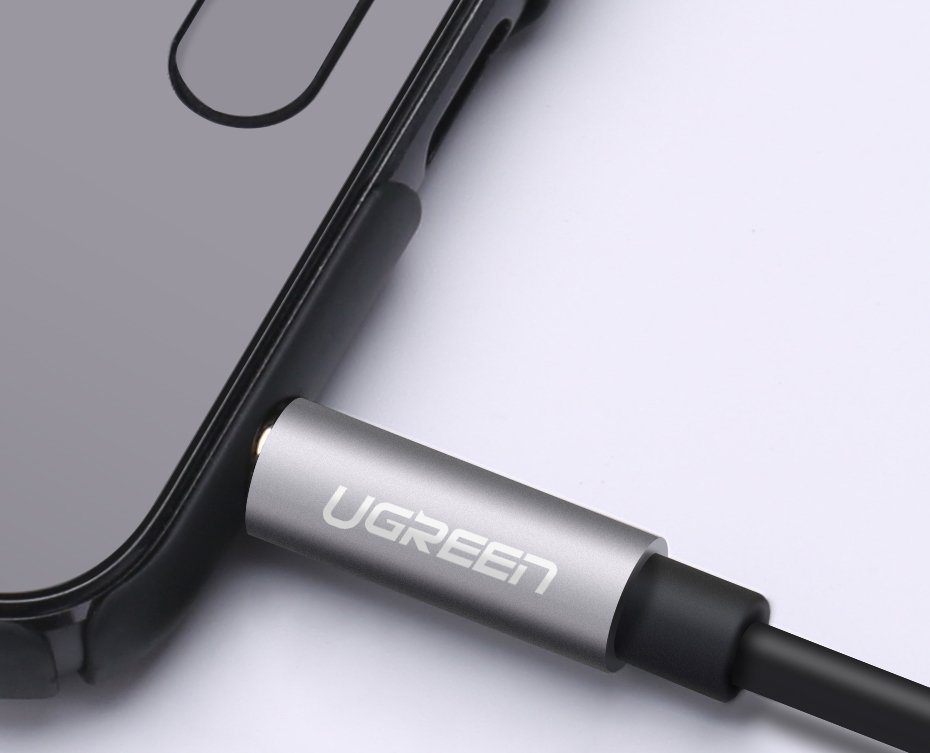 Ugreen AUX 3.5mm-es mini jack elosztó adapter kábel 20cm ezüst (10532)-8