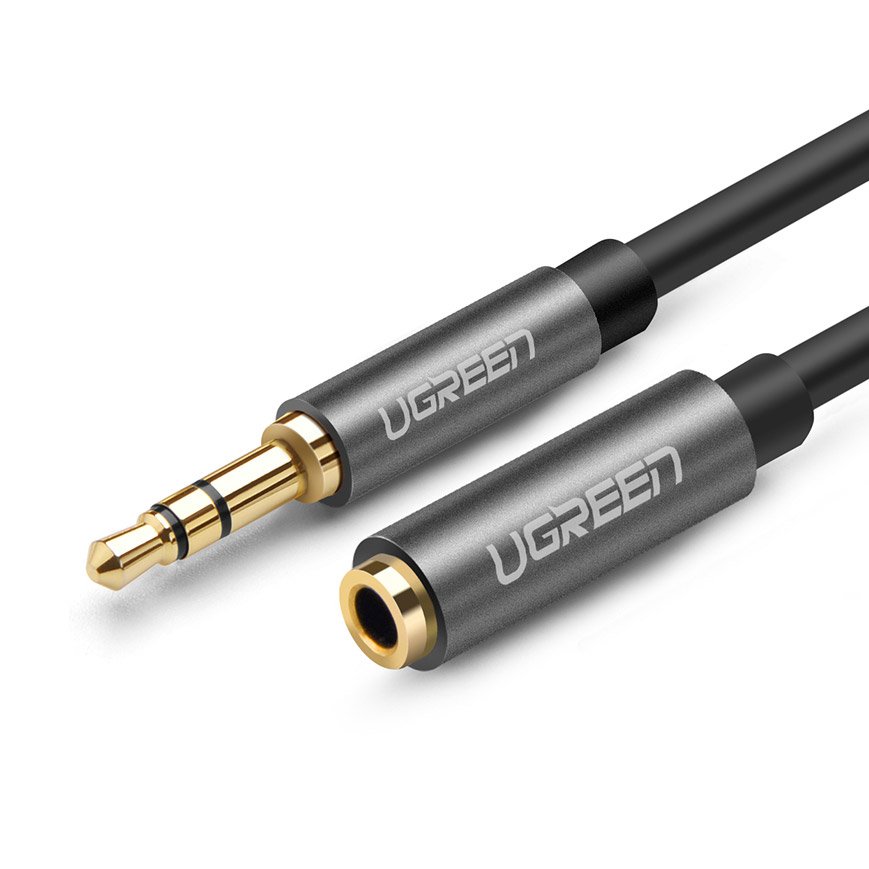 Ugreen AUX 3.5mm-es mini jack hosszabbító kábel 3m ezüst (10595)-0