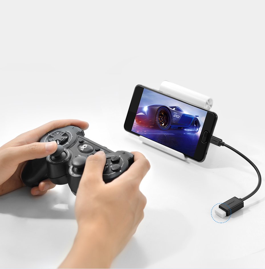Ugreen USB/USB-C Type-C 3.0 OTG kábel/ átalakító adapter fekete-5