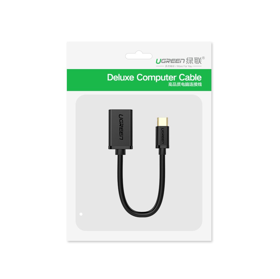 Ugreen USB/USB-C Type-C 3.0 OTG kábel/ átalakító adapter fekete-11