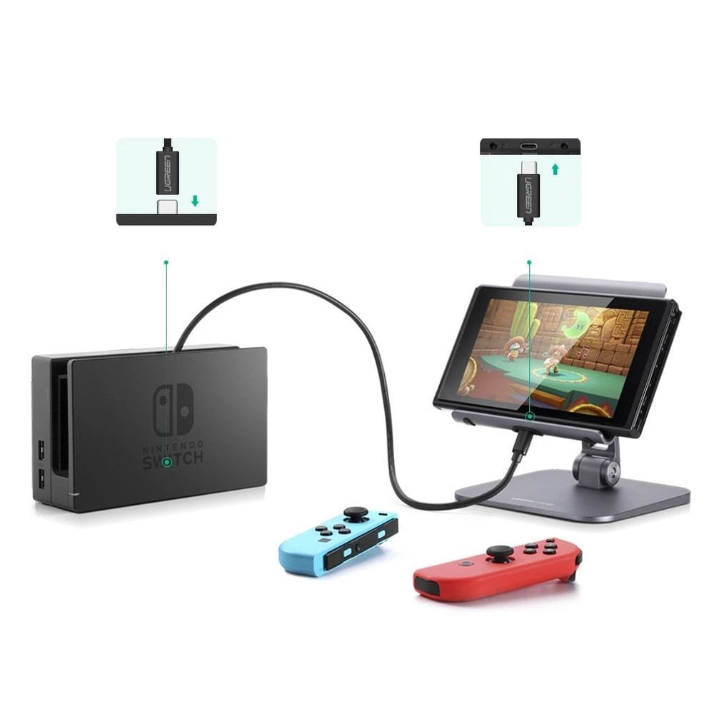 Ugreen USB Type-C 3.1 apa - USB Type-C 3.1 anya kábelhosszabbító 0.5m fekete-3