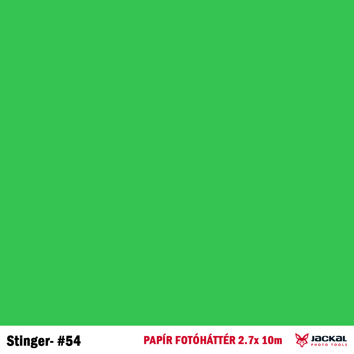 Jackal BGP-54 2.7x10 méter zöld papír fotóháttér, háttér, chroma key, green screen-0