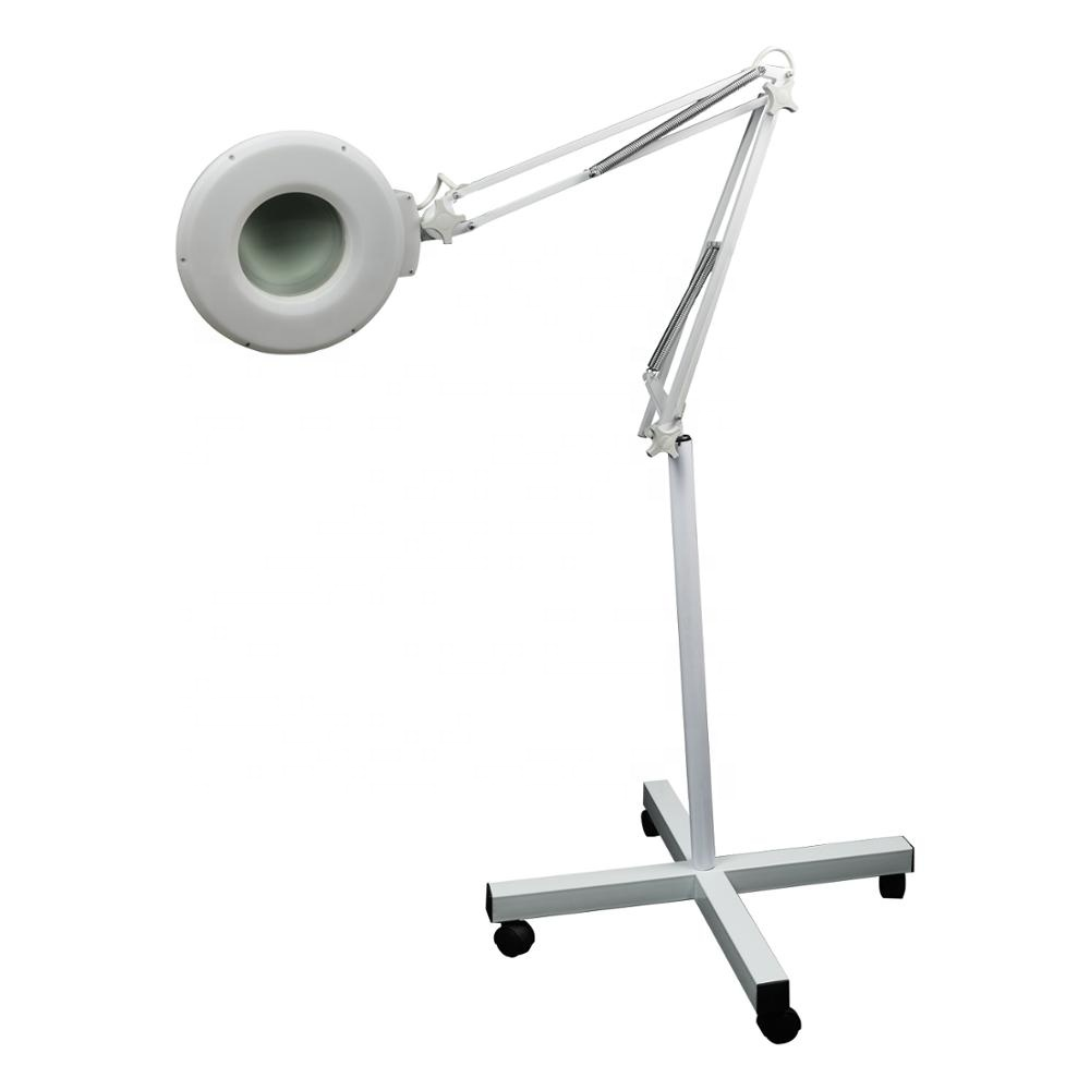 T-86E álló LED-es kozmetikai lámpa, sminklámpa 55W, 8x nagyítással gurulós-0