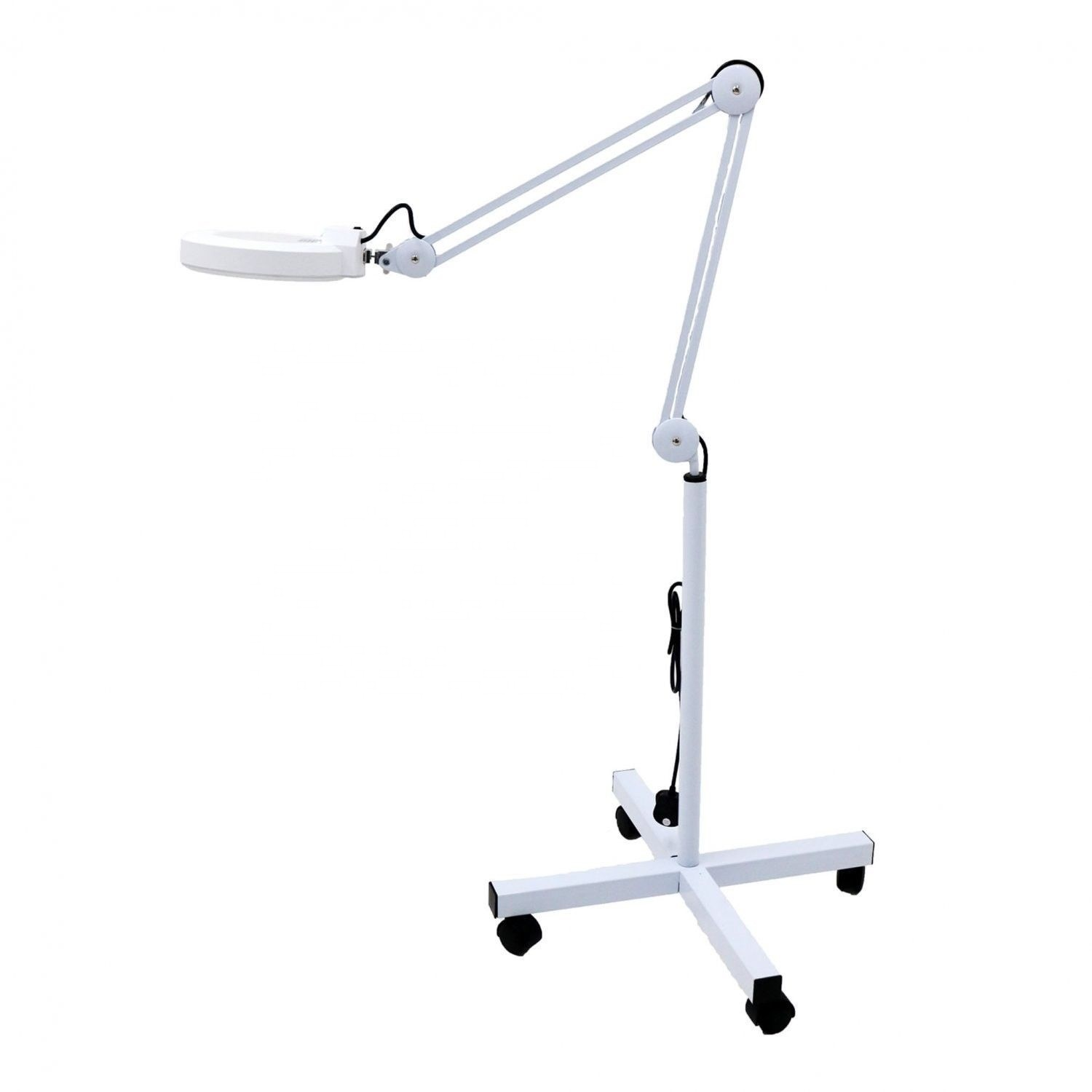 T-86E álló LED-es kozmetikai lámpa, sminklámpa 55W, 8x nagyítással gurulós-2
