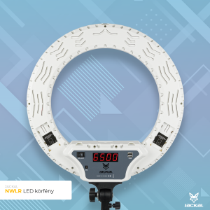 Jackal NWLR fehér 45cm LED körfény, körlámpa, ring light extra stabil állvánnyal