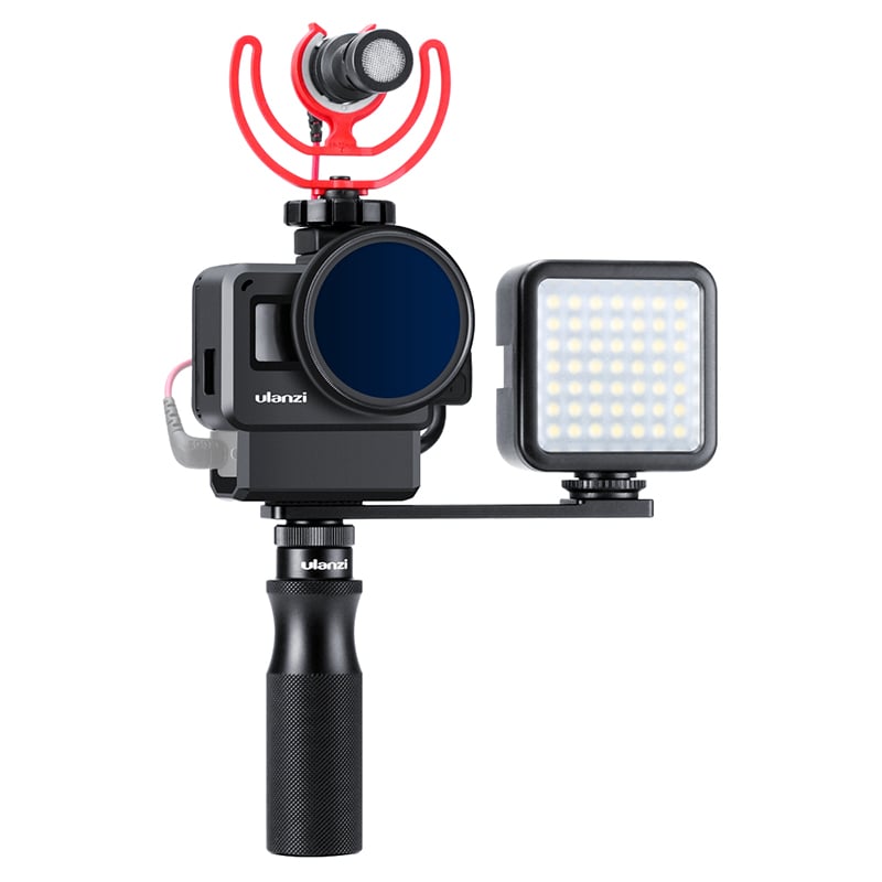 ULANZI PT-7 vlogger tartókonzol fényképezőhöz/mobiltelefonhoz 1/4 furatokkal, vakupapucs foglalattal (1391)-2