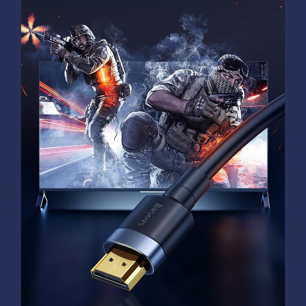 HDMI 2.0 kábel 4K 60 Hz 3D 18 Gbps 3m fekete Baseus Cafule (CADKLF-G01)-7
