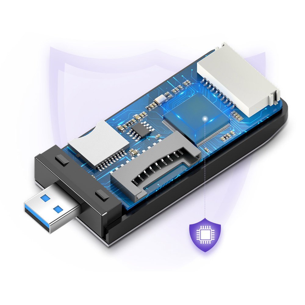 Ugreen USB 3.0 SD / micro SD kártyaolvasó szürke (50541)-9