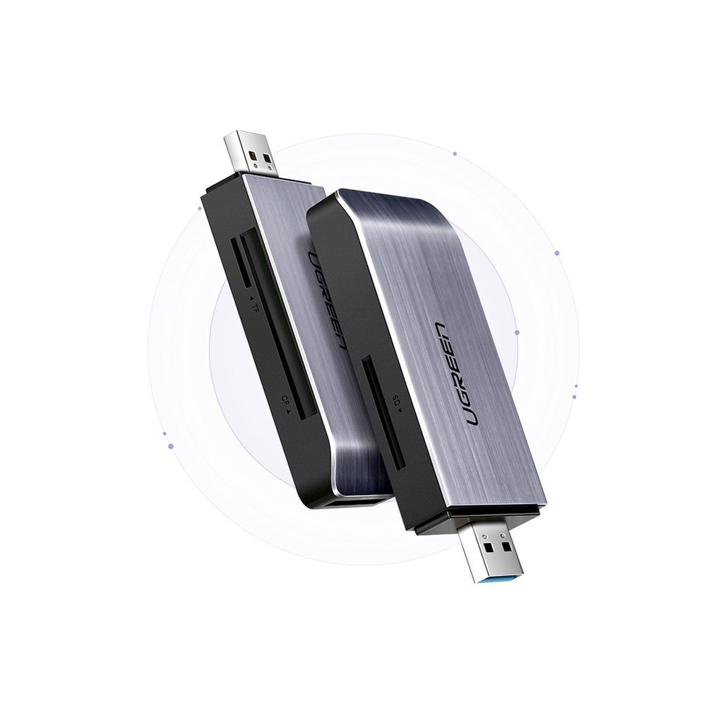 Ugreen USB 3.0 SD / micro SD kártyaolvasó szürke (50541)-6