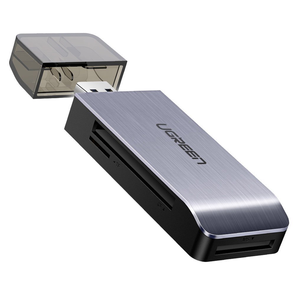 Ugreen USB 3.0 SD / micro SD kártyaolvasó szürke (50541)-4