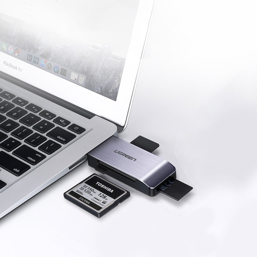 Ugreen USB 3.0 SD / micro SD kártyaolvasó szürke (50541)-5