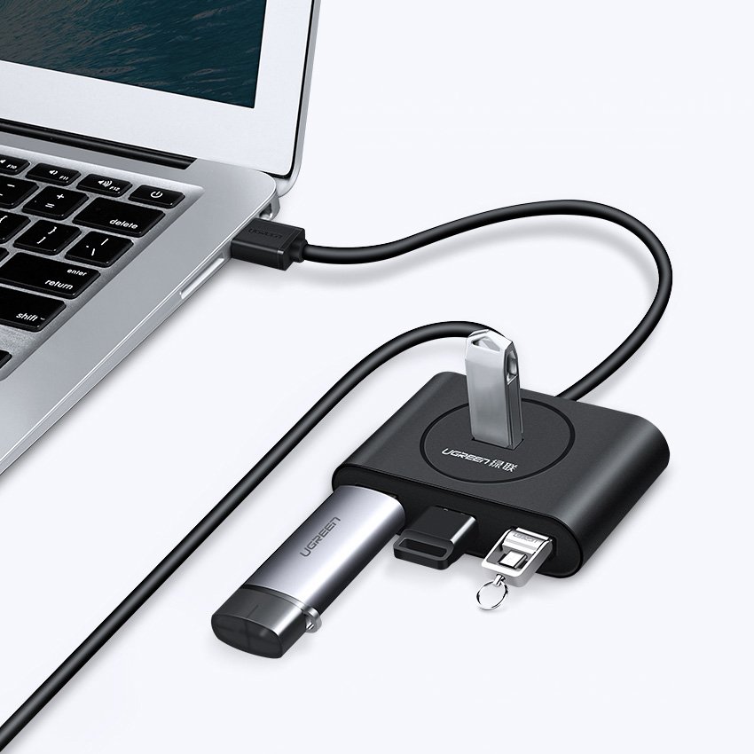 Ugreen USB 3.0 OTG elosztó 4x USB fekete (20290)-4