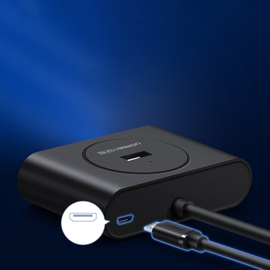 Ugreen USB 3.0 OTG elosztó 4x USB fekete (20290)-6