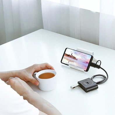 Ugreen USB 3.0 OTG elosztó 4x USB fekete (20290)-3
