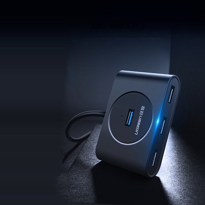 Ugreen USB 3.0 OTG elosztó 4x USB fekete (20290)-1