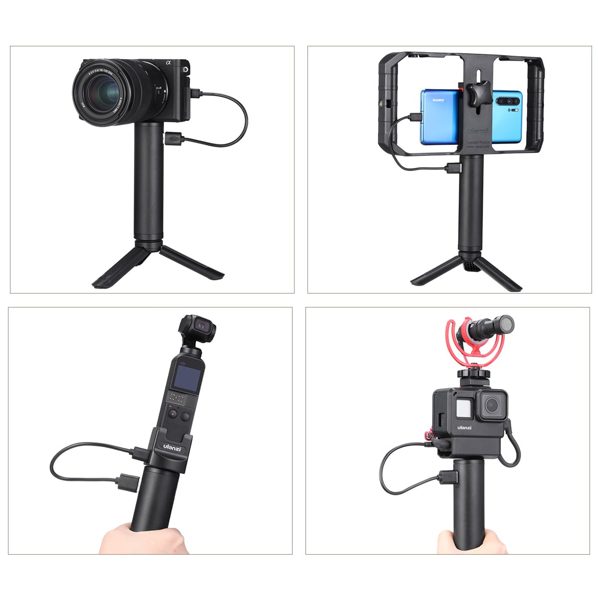 ULANZI BG-2 akkumulátor grip, markolat 6800mAh powerbank 1/4 csatlakozással-6