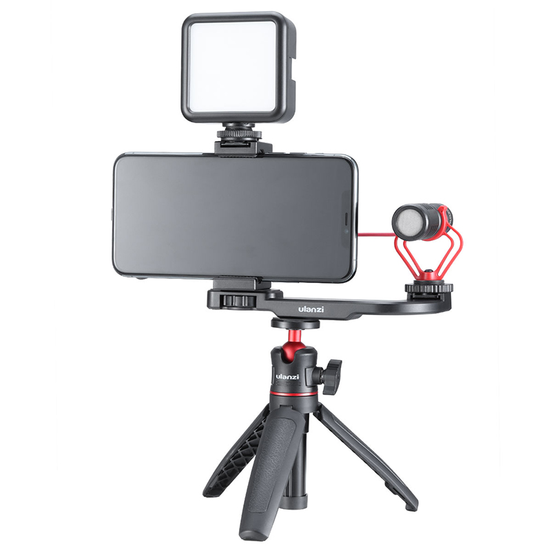 ULANZI PT-8 vlogger tartókonzol fényképezőhöz/mobiltelefonhoz 1/4-es csatlakozással, vakupapucs foglalattal-2