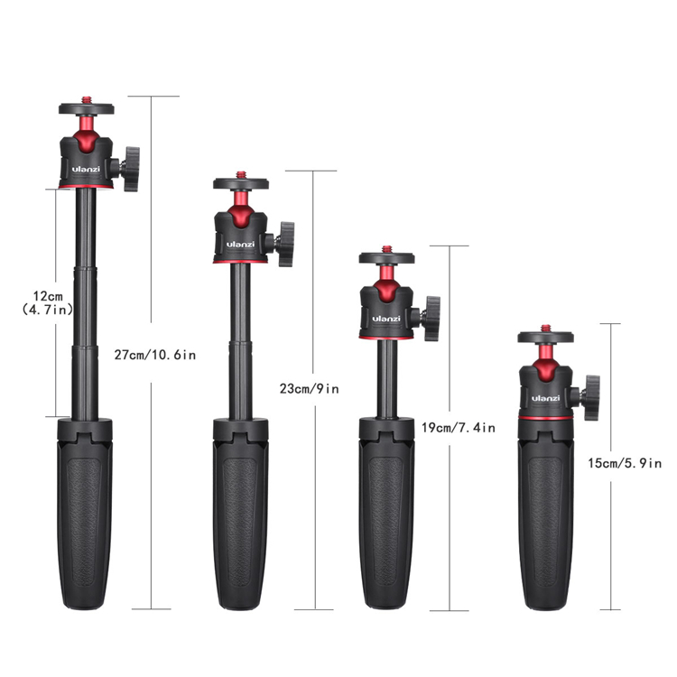 ULANZI MT-08 állítható méretű mini tripod, asztali állvány 360 fokos gömbfejjel, 1/4-es csatlakozással (1601)-1