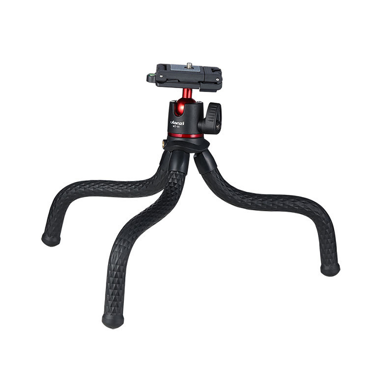 ULANZI MT-11 flexibilis mini tripod, állvány 360 fokos gömbfejjel, mobiltelefon tartóval, 1/4-es csatlakozással (1907)-9