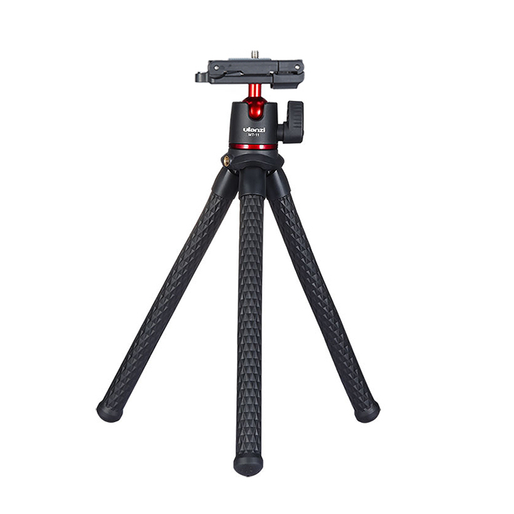 ULANZI MT-11 flexibilis mini tripod, állvány 360 fokos gömbfejjel, mobiltelefon tartóval, 1/4-es csatlakozással (1907)-2