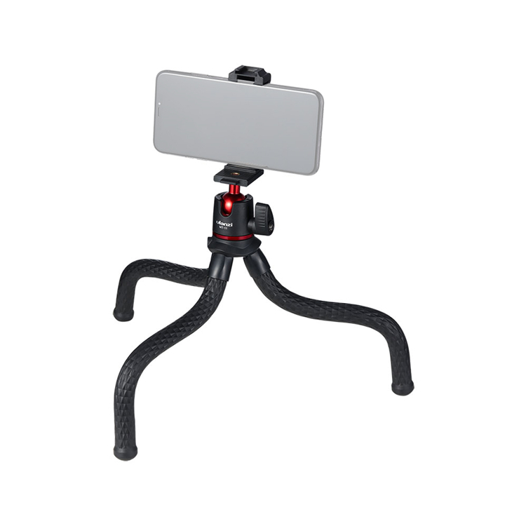 ULANZI MT-11 flexibilis mini tripod, állvány 360 fokos gömbfejjel, mobiltelefon tartóval, 1/4-es csatlakozással (1907)-8