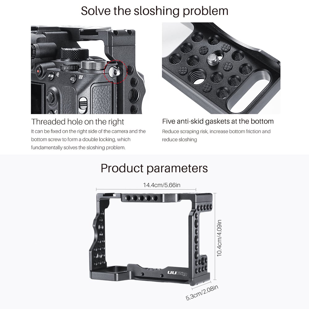 ULANZI UURig fém kamera rig, cage SONY A7III/A7RIII-hoz (C-A73 1462)-3