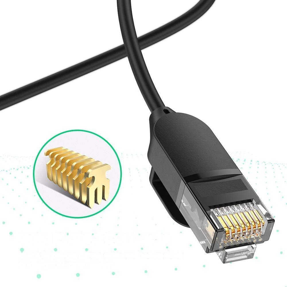Ugreen Ethernet patchcord kábel RJ45 Cat 6A UTP 1000Mbps 5 m fekete (70654)-2