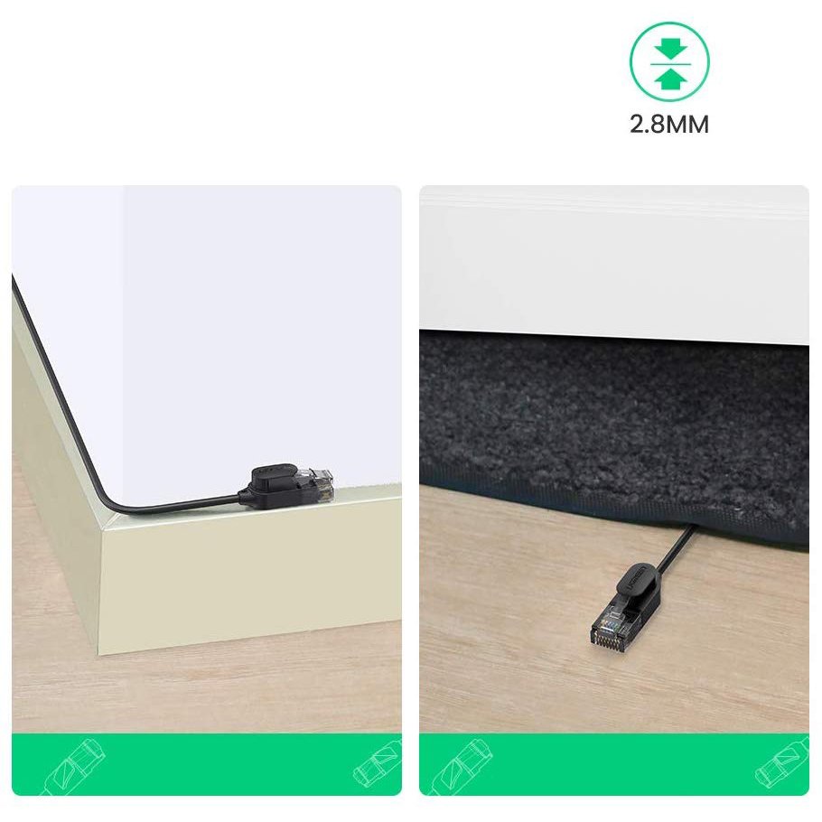 Ugreen Ethernet patchcord kábel RJ45 Cat 6A UTP 1000Mbps 5 m fekete (70654)-15